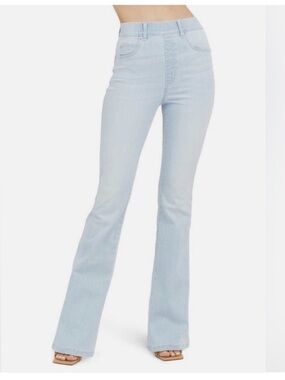 SPANX Retro Flare Jeans Light Wash Tall High Rise Pull-On Denim NWT (M Tall)